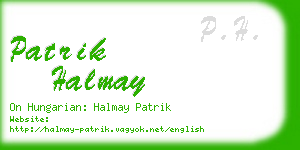 patrik halmay business card